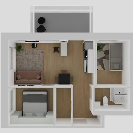 New 3-bed & Free Garage Parking Lägenhet Vanda